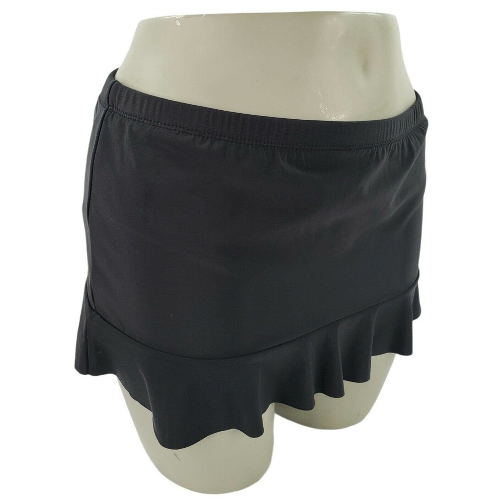 Black Swim Skirt 4/6 w/Ruffle Full Coverage Modest Inner Brief Aqua Green